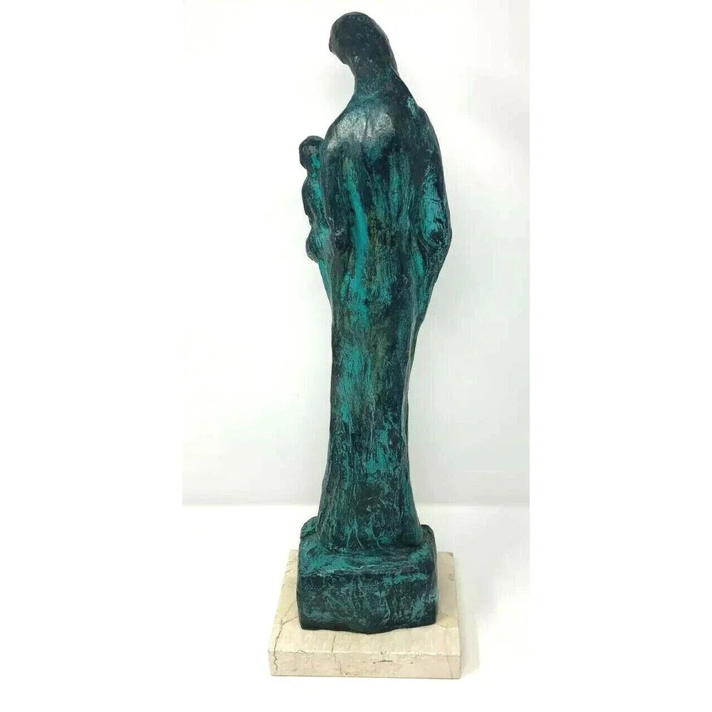 Rose Van Vranken Patina Bronze Sculpture Theotokos Maquette Madonna